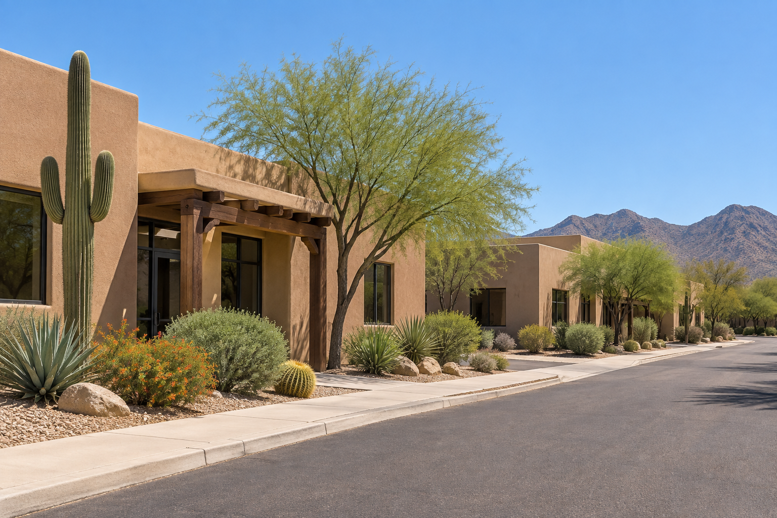 A Tucson, AZ office street, illustrative